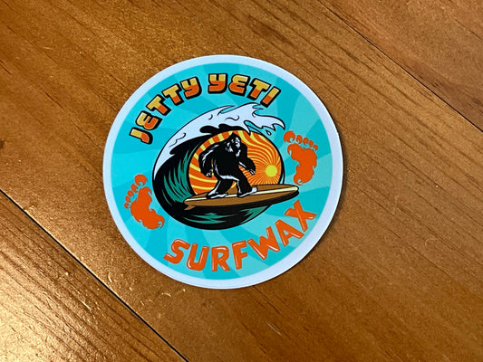 Jetty Yeti Surfwax Sticker